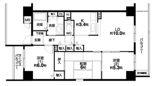 古西町446【2階】の間取り