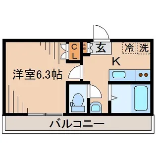 Casa鶴見市場【2階】の間取り