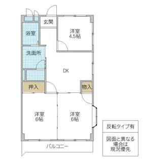 ハイツSTI D棟【2階】の間取り