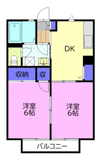 ドリームハイツB棟【1階】の間取り