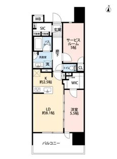 ザ・ライオンズ横川【12階】の間取り