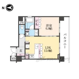 リーガル京都御所西5【3階】の間取り