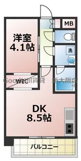 レジディア新大阪【2階】の間取り