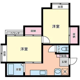ハイツ新生安野町【2階】の間取り