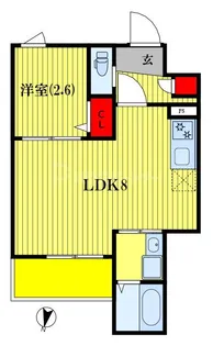REGALEST 祐光【1階】の間取り