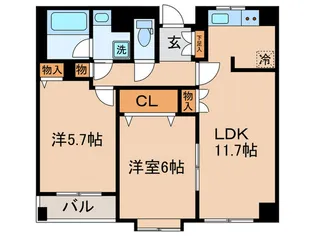 ウエルネス宝寿【2階】の間取り