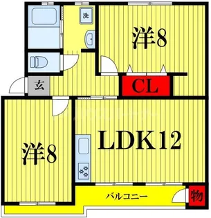 船橋グリーンハイツ4号棟【3階】の間取り