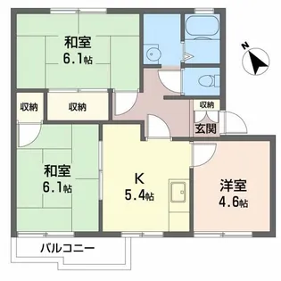 コーポ向陽台C【2階】の間取り