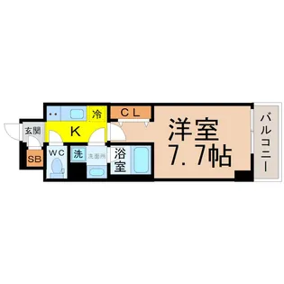 ヴェルデシア名駅南【6階】の間取り
