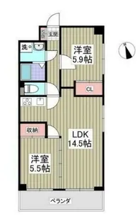 ヴィラ中川【2階】の間取り