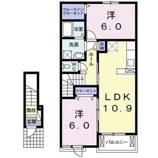 ランドマーク・F IV【2階】の間取り