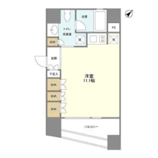プラティーク新宿WEST【10階】の間取り