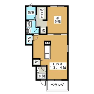 アビタシオンII【1階】の間取り