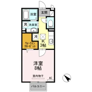 ジュネス下新【1階】の間取り