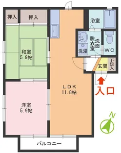 アイリス A棟【2階】の間取り