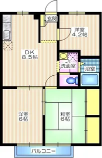 エステートピアハトリ【1階】の間取り