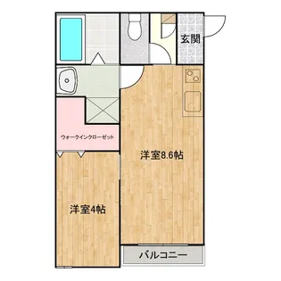 レジデンス ラル 三吉【2階】の間取り