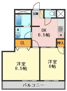 ロイヤルハイツII【2階】の間取り