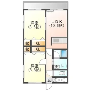 タケモトマンション【2階】の間取り