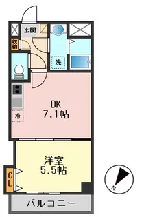 HAKOBUNE【7階】の間取り