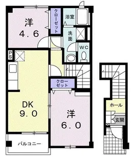 メゾンドゥー・ayu I【2階】の間取り