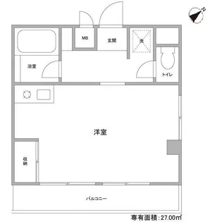 江田パークサイドマンション【5階】の間取り