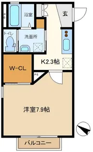 フェリーチェ・グーフォ【1階】の間取り