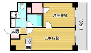 ルラーシェ難波【10階】の間取り
