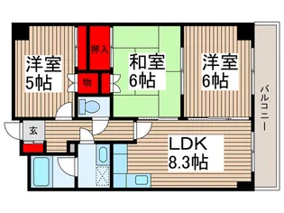 オ-ベルジュ戸田【5階】の間取り