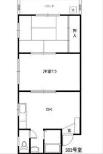 ハナキマンション【3階】の間取り
