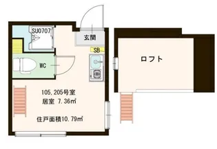 メゾン・プーラ豊島【2階】の間取り