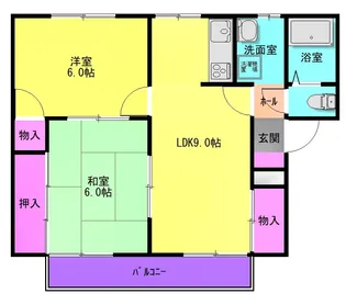 シティーコートよしみA棟【2階】の間取り