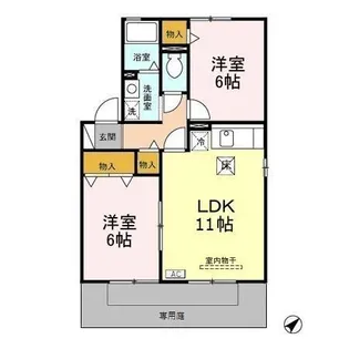 ル・コンフォ【1階】の間取り