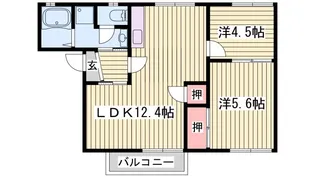 O・Bハイツ B棟【2階】の間取り