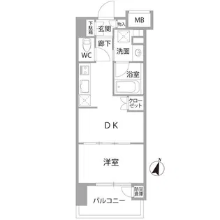 クレアホームズ フラン 東京三ノ輪【8階】の間取り