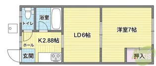 ハイツ福本【1階】の間取り