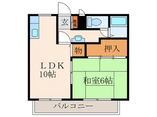 ビーライン天籟寺【2階】の間取り