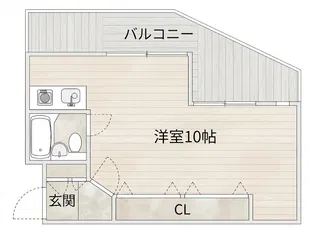 ティクスアパートメント【3階】の間取り
