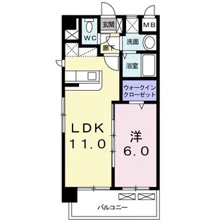 サンセール宮ノ陣【7階】の間取り