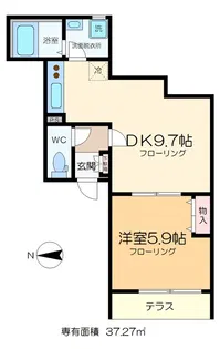ルチルM【1階】の間取り