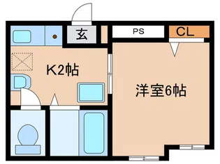 シャトレ六甲【1階】の間取り