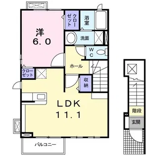 フォレスタII【2階】の間取り
