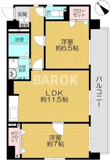 サザンヒル高宮【4階】の間取り