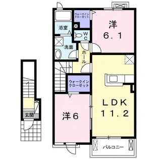 桜ガルデン I【2階】の間取り
