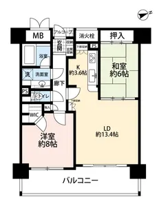 グローリオ本町銀杏坂【11階】の間取り