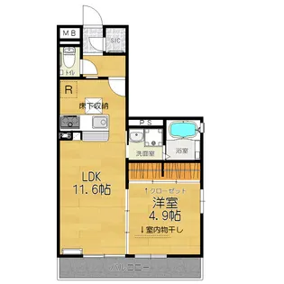 エスパース泉中央【1階】の間取り