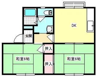 コーポラス輝 II棟【2階】の間取り