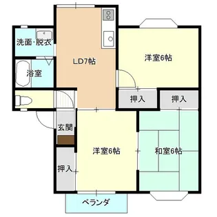 ロイヤルハイツB【1階】の間取り