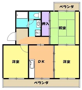 スカイコート高尾台【1階】の間取り