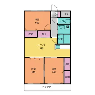 めぞんオアシス【5階】の間取り